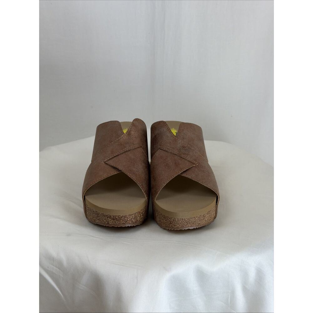 New NO Box Volatile "Firefly" Bronze Metallic Cork Wedge Sandal #0848 Size 10 - Picture 3 of 6